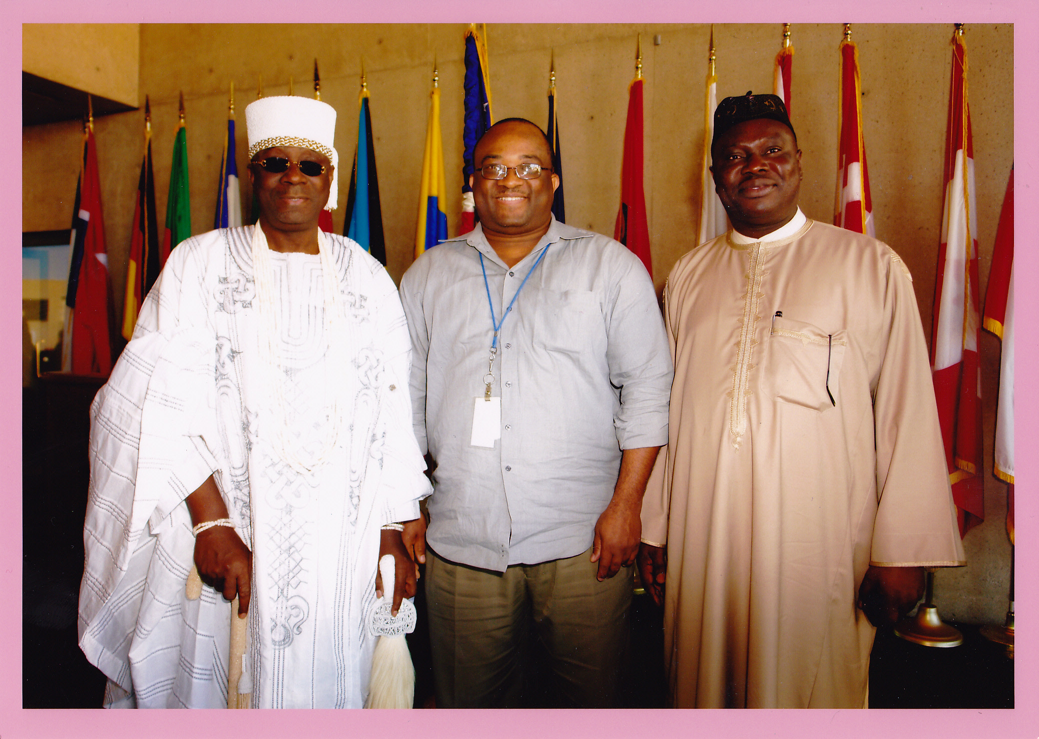 HRH Oba Rilwan Akiolu and Hon. Ikuforiji flanks a member